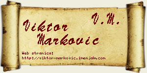 Viktor Marković vizit kartica
